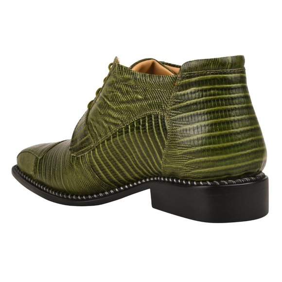 LIBERTYZENO OLIVE LEATHER LACE-UP BOOTS - Picture 3 of 7